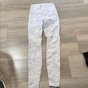 lululemon athletica White & Light Gray Camo High-Rise Leggings